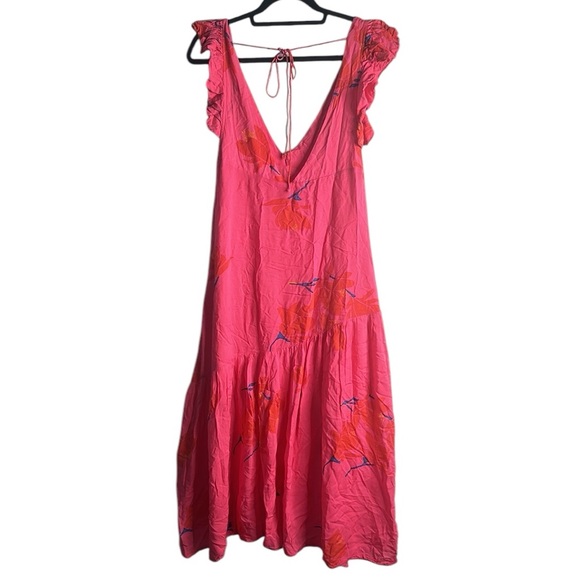 Free people she's A waterfall pink midi dress size 8 - Picture 3 of 11
